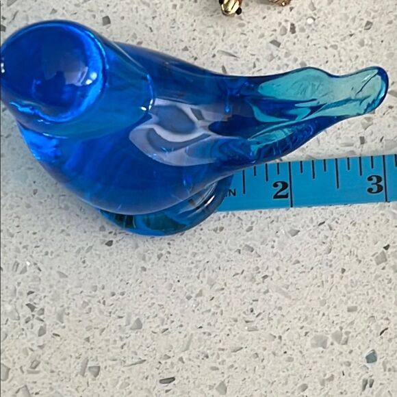 Ozark Studios Handblown Blue Bird Signed & Dated 1989 Made In USA - Picture 5 of 6